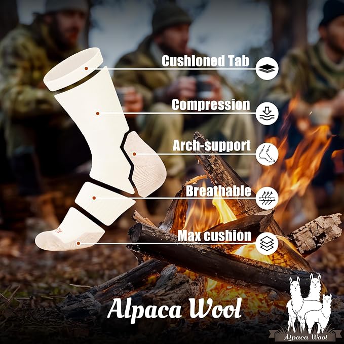 Alpaca Wool Hunting Socks 2 pairs - Image 3