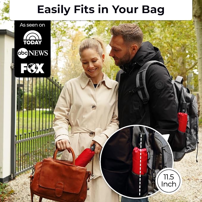 TUMELLA Strongest Windproof Travel Umbrella, Small Strong but Light Portable - Image 2