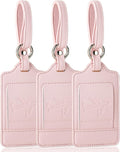 Teskyer Luggage Tags, 3 Pack Premium PU Leather Luggage Tags by TESKYER