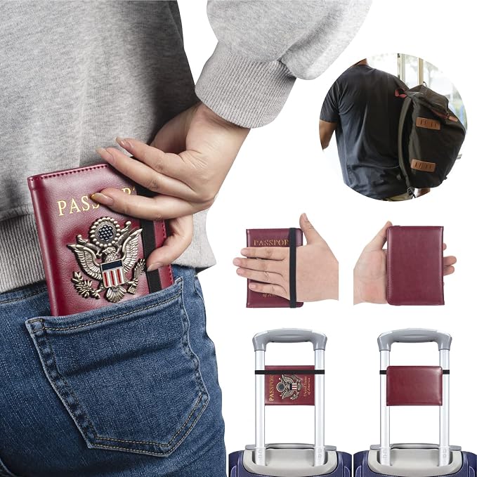 Passport Holder for Travel Passport Cover for Men Passport Wallet Case - Image 6