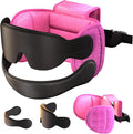 Travel Pillow Combo with Chin Strap, Airplane Pillows with 3D Eye Mask by SARISUN