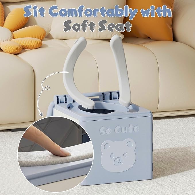 Travel Potty for Toddler with 3 Rolls Potty Liners, Foldable Car Potty for - Image 3