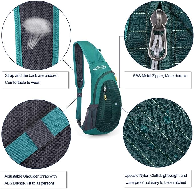 G4Free Sling Bag for Men Women, Small Crossbody Backpack Lightweight Chest - Image 4