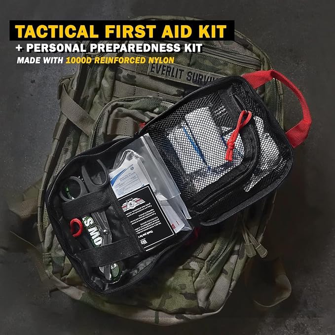 Everlit 180 Pieces Tactical First Aid Kit IFAK Molle EMT Pouch Outdoor Camping - Image 6