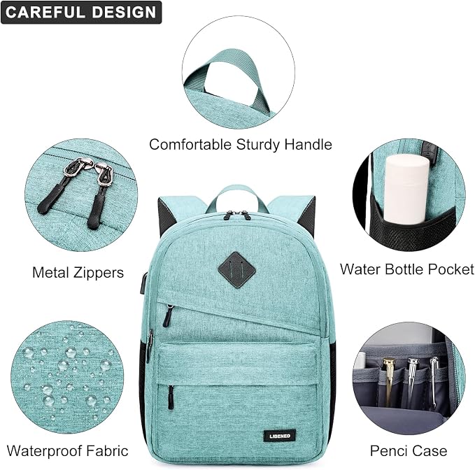 School Backpack for Teen Girls and Boys, Bookbag for College - Image 3