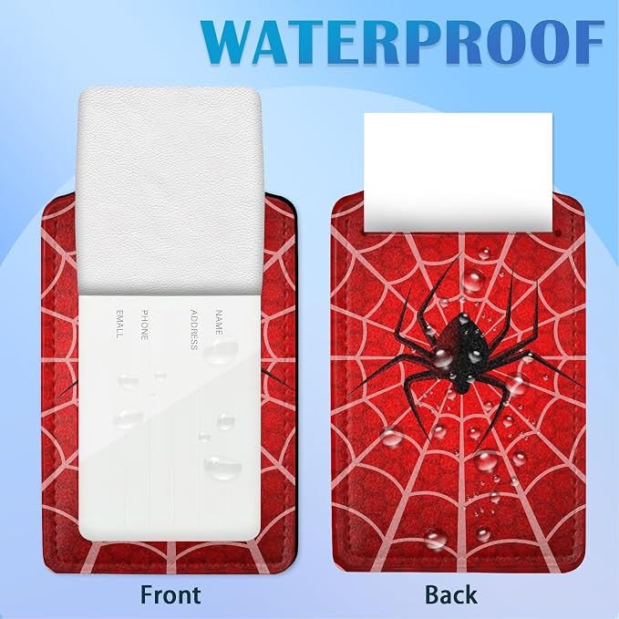 2 Pack Luggage Tags with Spider On Spider Web - Image 4