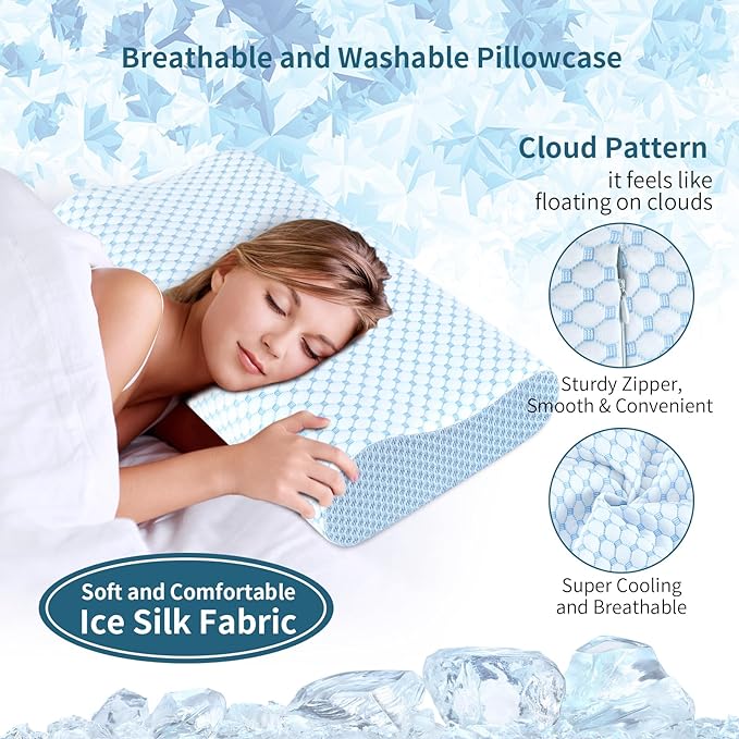 Cervical Pillow for Neck Pain Relief, Contour Memory Foam Pillows for Sleeping - Image 4