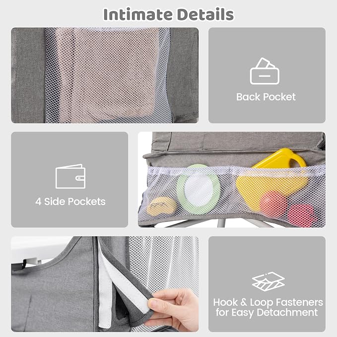INFANS Baby High Chair, Foldable Portable Highchair - Image 7