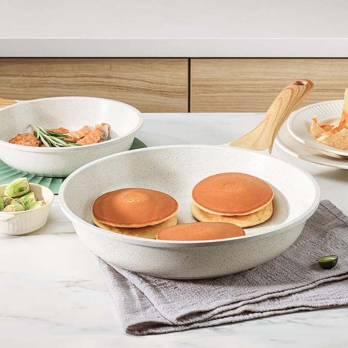 SENSARTE Nonstick Ceramic Frying Pan Skillet, 9.5 Inch Omelet Pan, Healthy Non - Image 8
