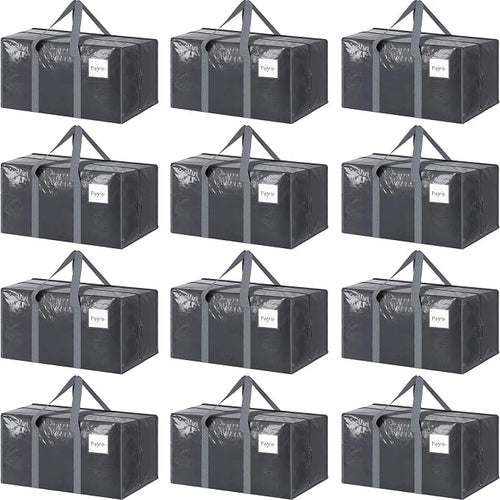 12 Pack Extra Heavy Duty Large Moving Bags by Fygrip