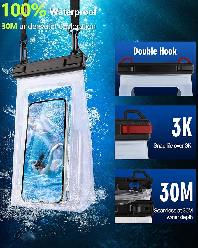 IPX8 Waterproof Phone Pouch Floating, Waterproof Bag, Cell Phone Dry Bag - Image 3