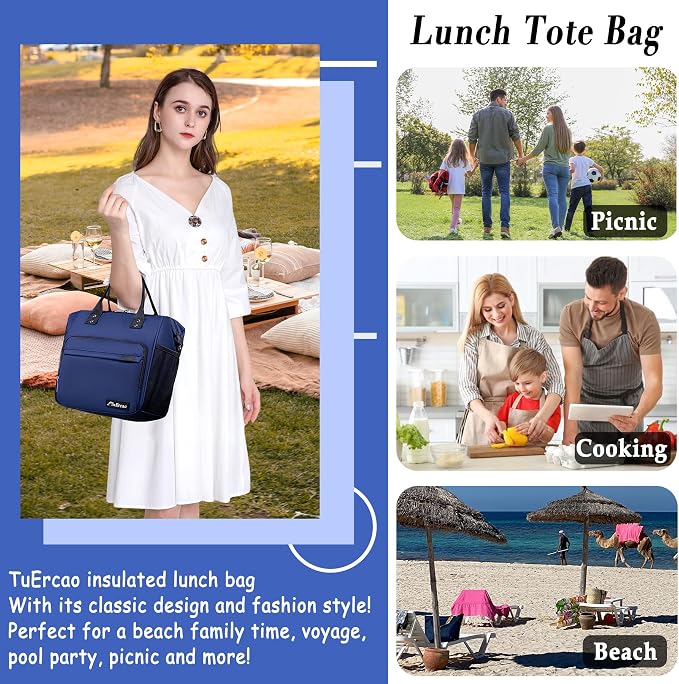 TuErCao Bule Lunch Box for Women Insulated Lunch Bag for Female Adult for Work - Image 6