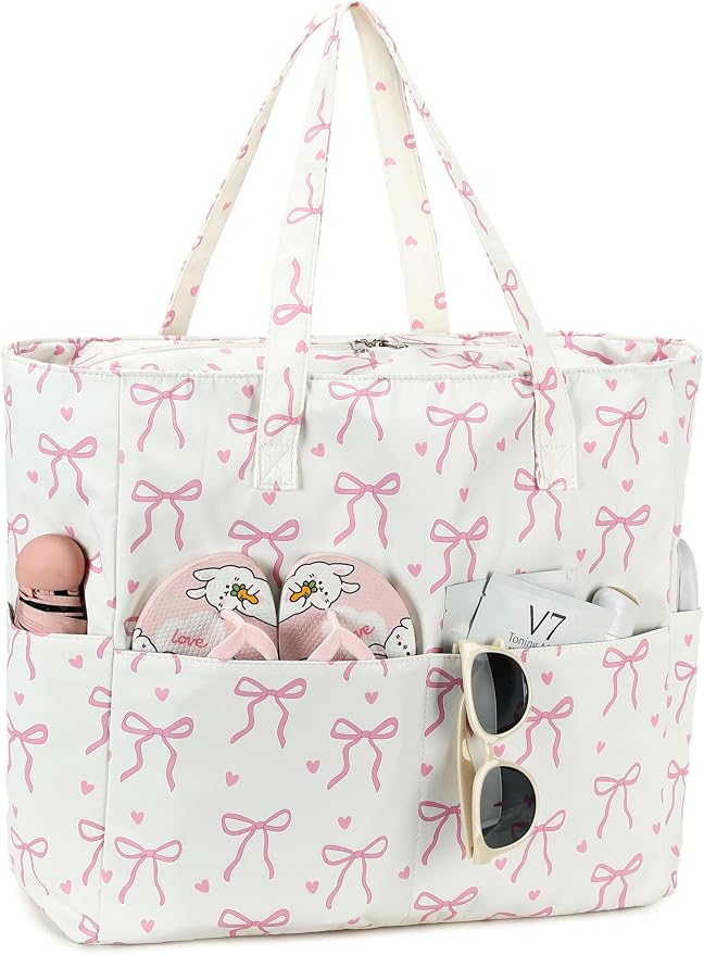 LEDAOU Beach Bag Waterproof Sandproof Women Tote Bag Pool Bag - Image 8