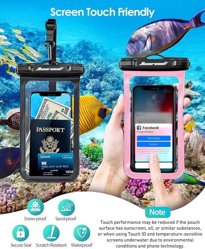 Hiearcool Universal Waterproof Case, Waterproof Phone Pouch Compatible - Image 6