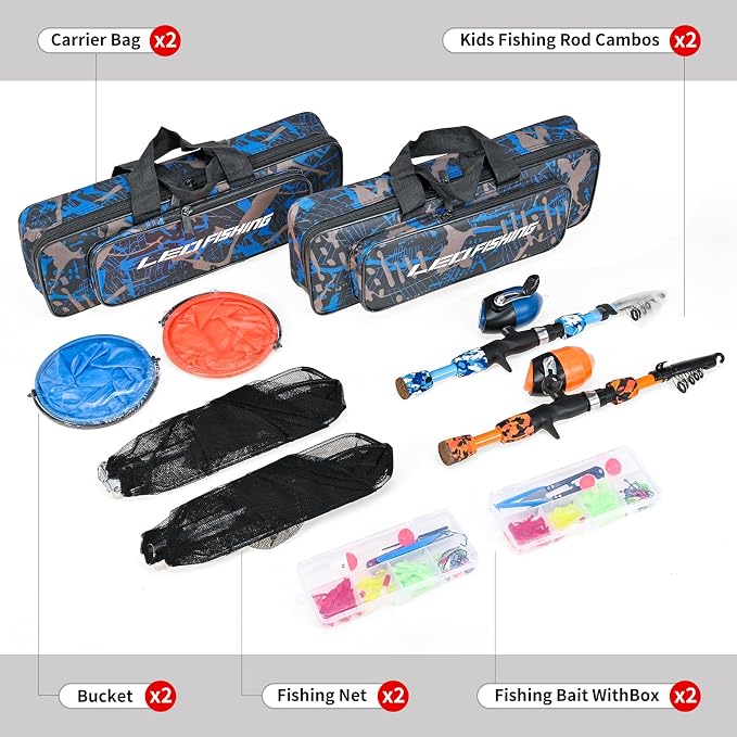 LEOFISHING 2 Set Kids Fishing Pole Set - Image 4
