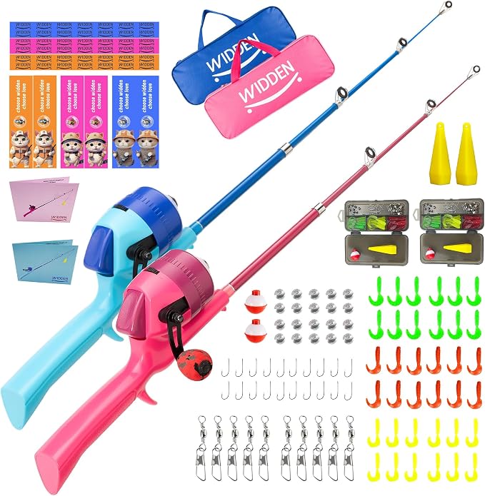 Kids Fishing Pole, Telescopic Fishing Rod, Toddler Collapsible Fishing Rod and by WIDDENKidsFishingPole