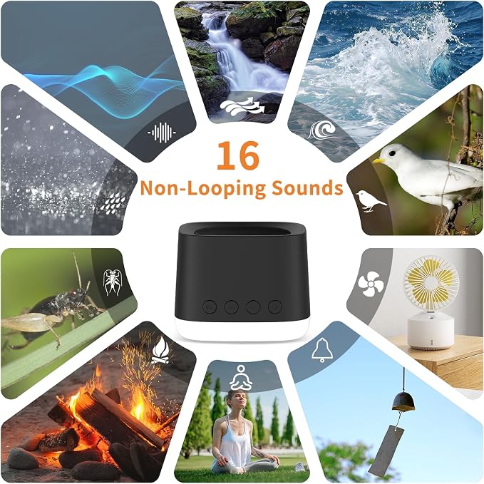 Portable Sound Machine, Mini Travel White Noise Machine - Image 6