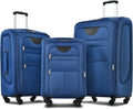Merax Softside Luggage Set Softshell Lightweight 3 Piece Spinner Suitcase 22" by Merax