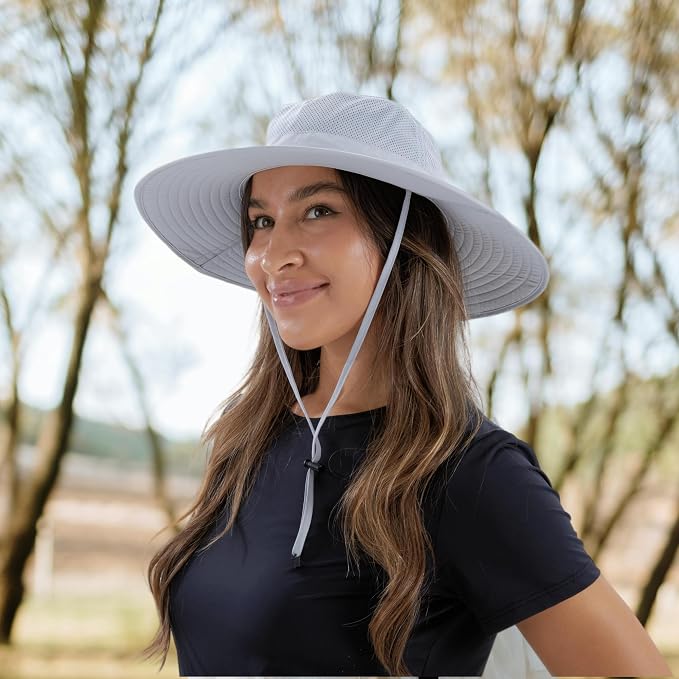 Home Prefer UPF50+ Mens Sun Hat Wide Brim Fishing Hat Foldable Large Brim UV - Image 4