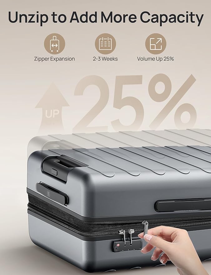 Carry on Luggage 22 X 14 X 9 Airline Approved, 20 Inch Luggage - Image 3