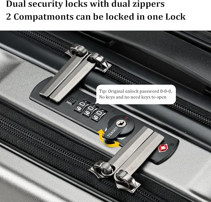 16 Inch Carry On Luggage with 2 Compartments - Image 6
