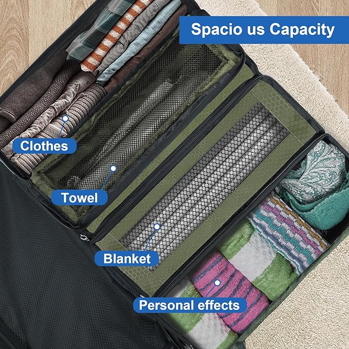 Suitcase Organizer, Travel Luggage Organizer Portable Hanging Travel Shelves - Image 5