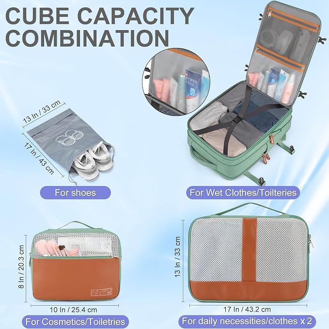42L Travel Laptop Backpack, Expandable Carry-on Luggage, Anti-Theft Business - Image 4