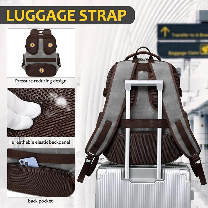 Travel Laptop Backpack 17.3 inch XL Computer Backpack - Image 6