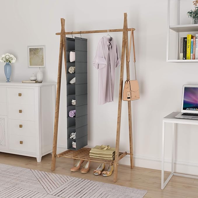 MAX Houser 10-Shelf Hanging Shoe Shelf Organizer, Hanging Shoe Storage - Image 2