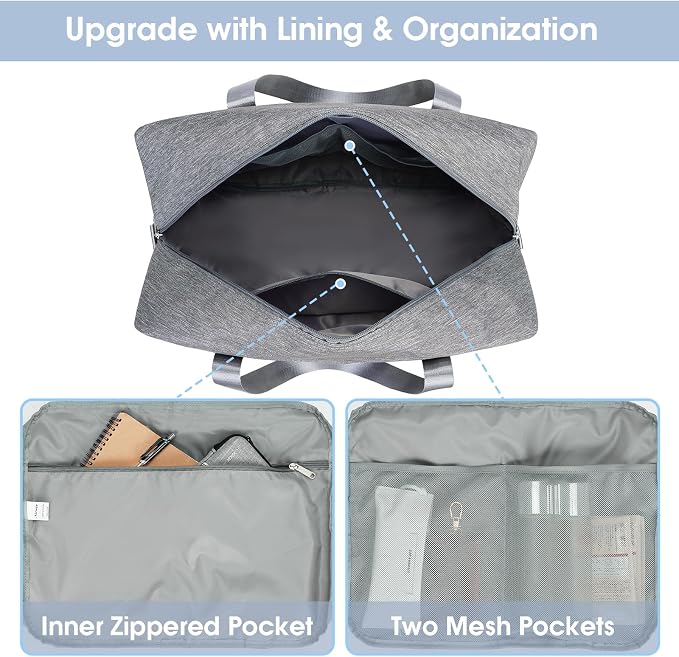 Carry on luaggage 22x14x9 Airlines Approved Foldable Carry on Bag Travel Duffel - Image 3