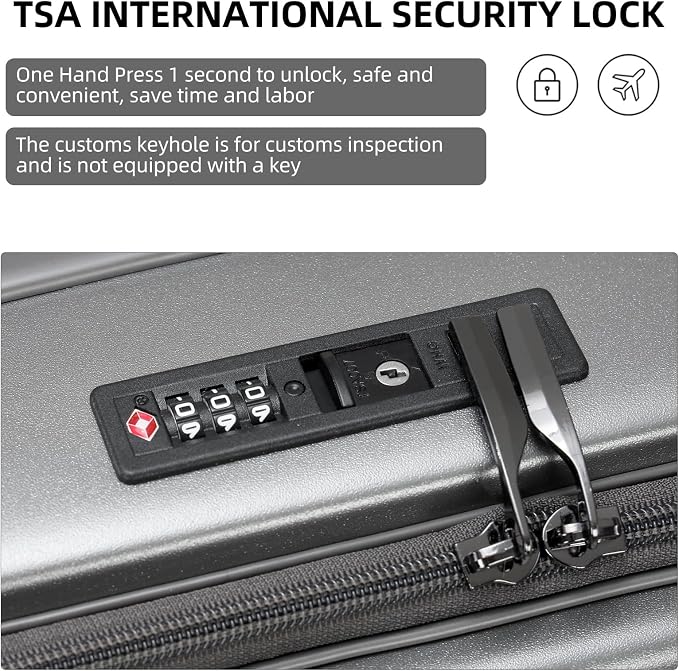 Premium Carry On Luggage, 29 Inch Top Opening Aluminum Frame Airline Approved - Image 8