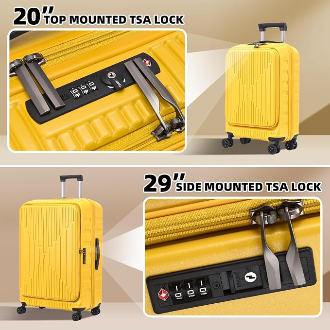 2 Pieces 20/29 Luggage Sets, 20 Inch Cabin Luggage - Image 3