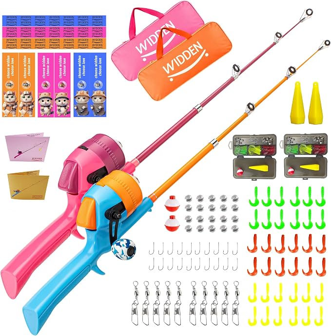 Kids Fishing Pole, Telescopic Fishing Rod, Toddler Collapsible Fishing Rod and by WIDDENKidsFishingPole