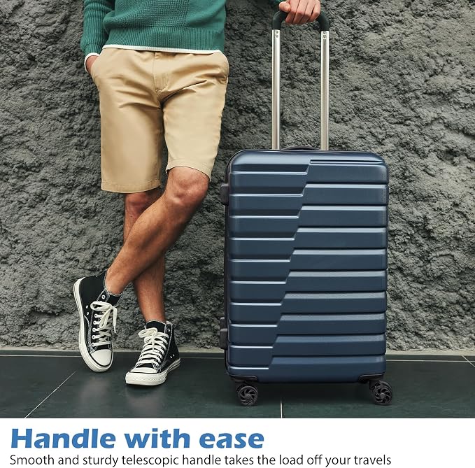 COOLIFE Luggage Expandable Suitcase PC ABS TSA Luggage 3 Piece Set Lock Spinner - Image 2