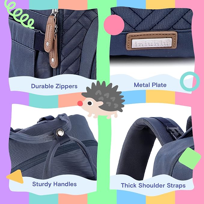 iniuniu Diaper Bag Backpack, 4 in 1 kit Large Unisex Baby Bags - Image 5