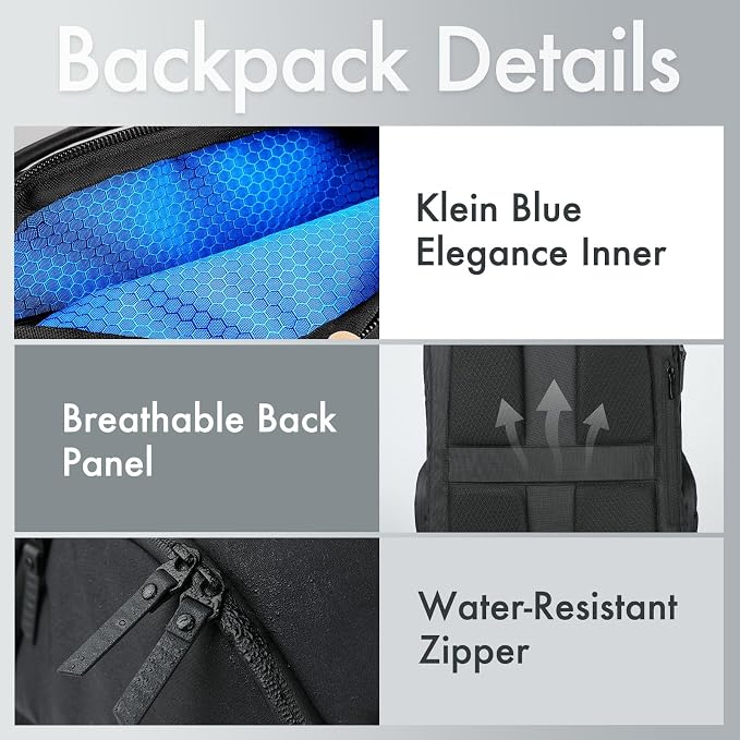 hk Waterproof Travel Backpack for Men – Lightweight 30L Laptop Backpack - Image 6