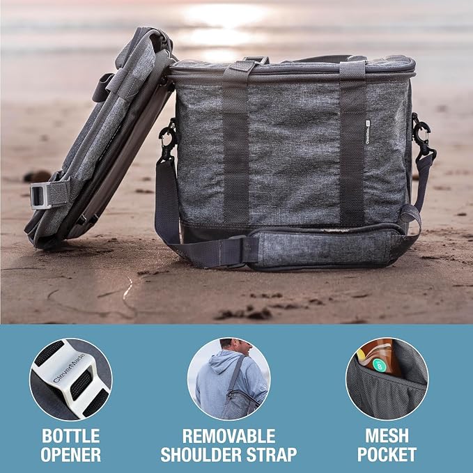 CleverMade Collapsible Insulated Cooler Bag – Leakproof Soft Folding Cooler - Image 5