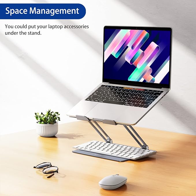 BESIGN LS10 Aluminum Laptop Stand, Ergonomic Adjustable Notebook Stand - Image 9