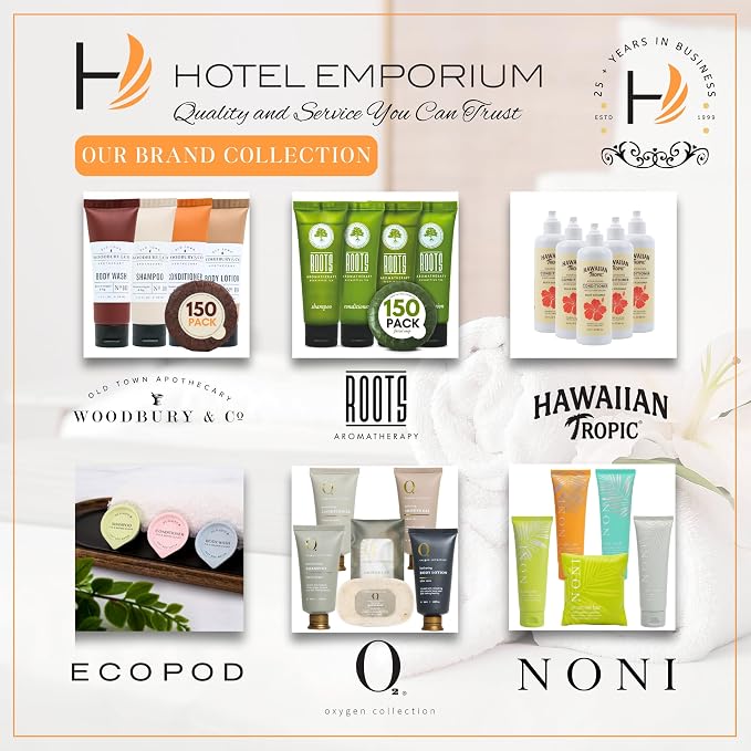 WOODBURY & CO Travel Size Shampoo and Conditioner Supplies - Image 7
