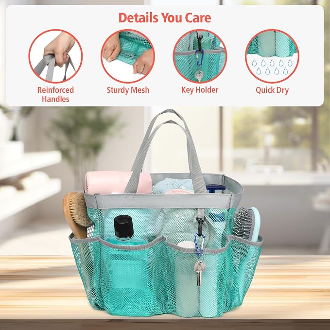 F-color Mesh Shower Caddy Portable - Image 4