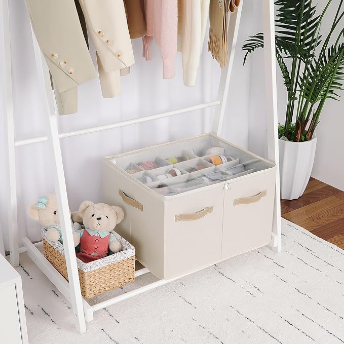 Shoe Organizer for Closet, Foldable Shoe Box - Image 4