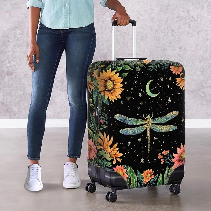Dragonfly Luggage Cover for Womenn Girl Anti-Scratch Suitcase Covers Fit 30-32 - Image 4