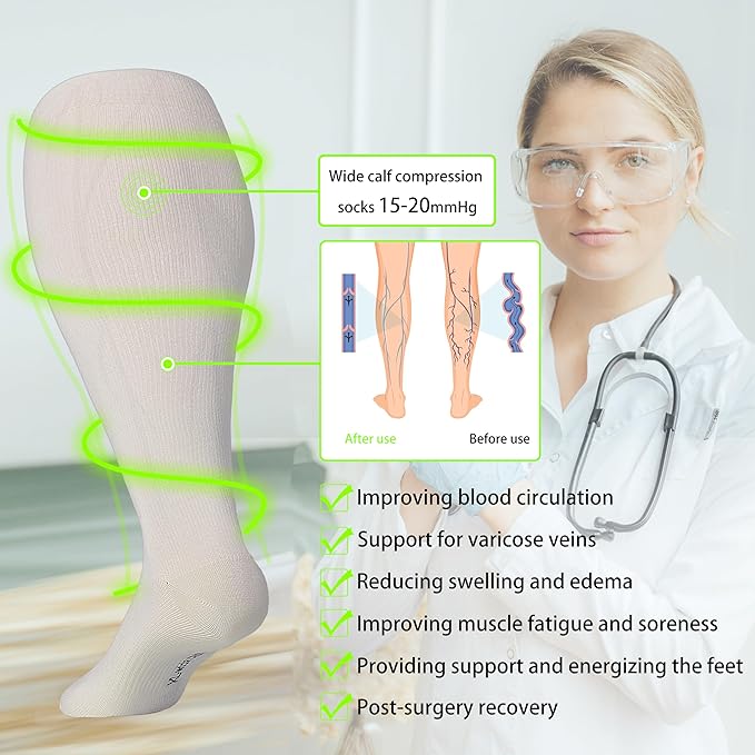 LEVSOX Wide Calf Compression Socks - Image 6
