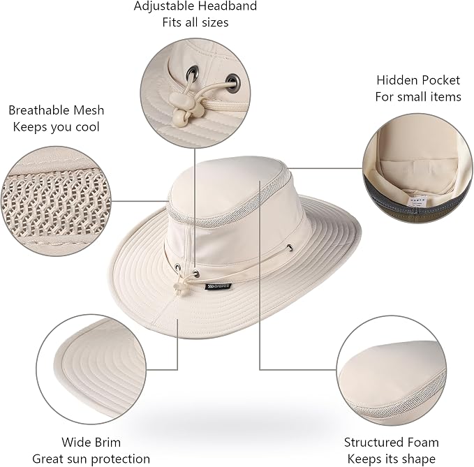 Cimarron Wide Brim Safari Sun Hat - Image 3