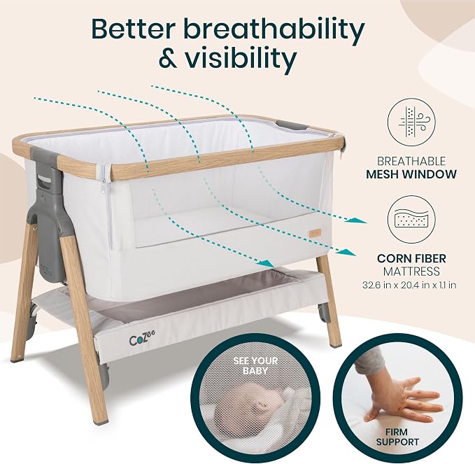 CoZee® 2-in-1 Baby Bassinet & Bedside Sleeper - Image 5