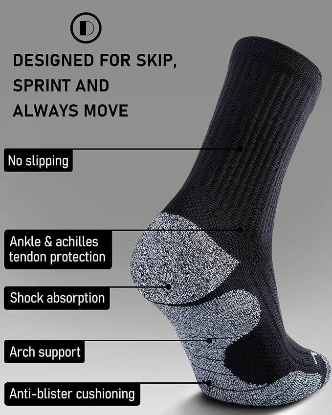 Elite Cushioned Compression Mid-crew Socks 4-Pack - Image 3