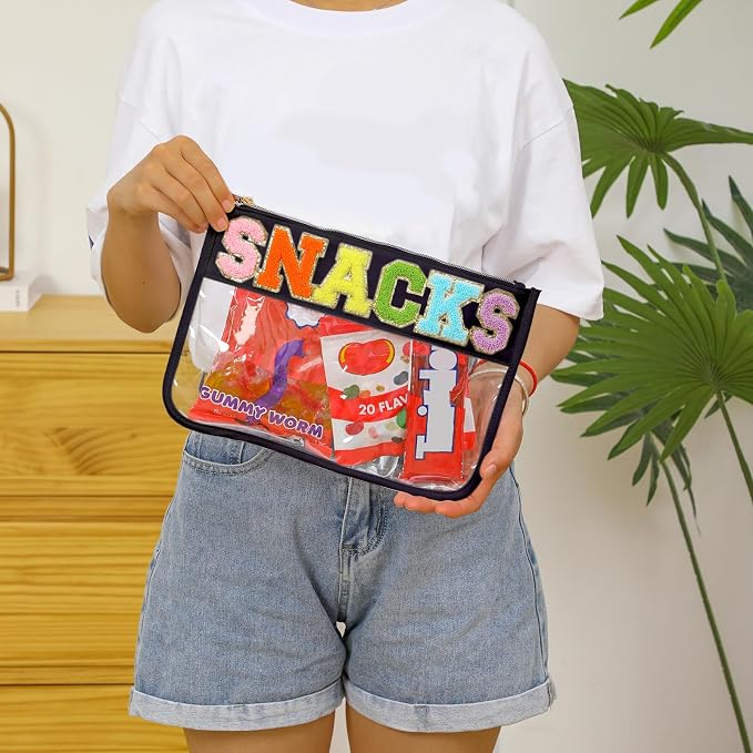 DYSHAYEN Chenille Letter Clear Zipper Pouch - Image 8