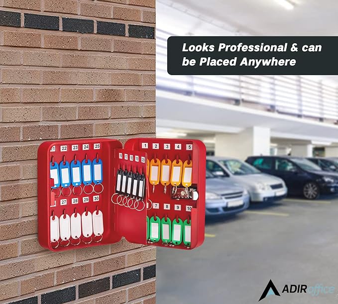AdirOffice Steel Combination Lock Keys Cabinet Security Storage Box Organizer - Image 8