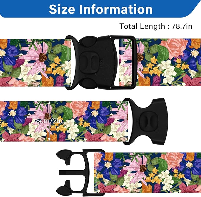 2 Pack Luggage Straps for Suitcases, Adjustable Travel Belt - Image 3