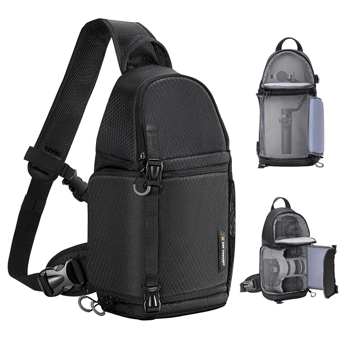 K&F CONCEPT Camera Sling Bag Crossbody Bag Camera Shoulder Backpack by KFCONCEPT